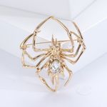 Art Deco Style Enamel Crystal Gold Spider Brooch Badge Pin Gift