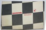 HONDA Motorcycle Service and Guarantee Book c1967