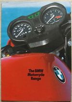 BMW MOTORCYCLES RANGE Sales Brochure For 1983 #211200620 11/82 R100RS R80RT R65