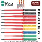 Wera KK VDE Interchangeable Colour Coded Slot Pozi Phillips Torx Hex SQ Blades