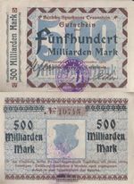Traunstein Inflationsgeld Sparkassa Traunstein used (III) 1923 500 Billion Mark