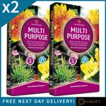 GROWMOOR 80 LITRE MULTI PURPOSE COMPOST 2 x 40L VEG PLANT GROWING POTTING SOIL