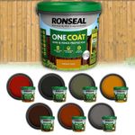 Ronseal One Coat Fence Life Garden Shed & Fence Paint Quick Dry Wood Stain 5L
