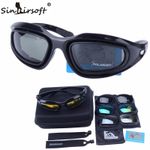 Polarized Tactical Hunting Military Sunglasses 4 Lens Eyewear UV400 Army Goggles
