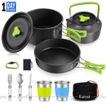 Camping Cookware Set Outdoor Cooking Pot Pan Kettle Gas Stove Kit Hiking Picnic