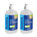 Handsafe Sanitiser Gel 500ml Hospital Grade Hand Sanitiser Kills 99.9% Bacteria