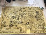 Game Of Thrones Signed map Rare Names Included (Slight rips And transit Damage)