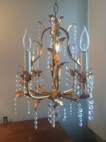 Vintage "Made In Italy" Gilted Gold Crystal Chandelier