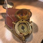 Vintage Gold Brass Compass - Antique Maritime Decor & A Premium Travel Gift