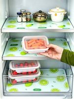 4Pcs Refrigerator Mats Waterproof Fridge Liners Washable Drawer Shelf Pads Liner