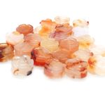 Carnelian Carved Rose Flower Beads 14mm