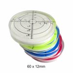 Spirit Level Bubble 60mm x 12mm Clear Round Bullseye for Caravan Shelf Levelling
