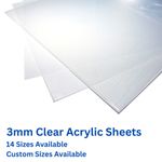 Clear Acrylic Sheets Cut to Size Perspex Plastic Sheets 14 Sizes & Custom Sizes