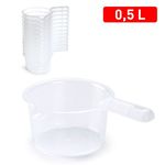 Microwave Handle Pot 0.6L White Plastic Microwavable Pan Saucepan With Handles