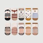 5 Pairs Kids Non Slip Socks Cute Cartoon Baby Boys Girls Toddler Floor Socks
