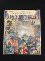 Vintage United Arab Republic (UAR) Stamp Collection Plate 1958-1961