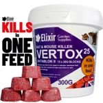 Vertox Max Strength Rat & Mouse Poison/Killer Wax Bait Blocks | Kill in One Feed