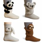 3D Cute Animals Socks Knitted Animal Pattern Floor Socks Unisex Funny Winter Hot