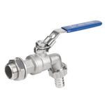 Stainless Steel Hose 1/2 Inch Tap Ball Valve For Water Control