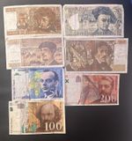Set Of 7 Banknotes France 🇫🇷