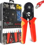 Ferrule Crimping Tool Kit with 1200 Wire Ferrules 0.08 to 16mm²