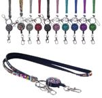 Sparkle Rhinestone Crystal Lanyard Card Bling Id Badge Holder