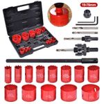 21PCS HSS Bi-metal Hole Saw Set Holesaw Cutter Drill Bit 19mm-76mm for PVC Wood