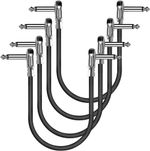 OTraki Guitar Effect Pedal Cables, 4 Pack Patch Cables for Guitar Pedals Flat L