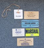 Motor Racing Marshal Armbands including a Yellow Duckhams 1970's x 6