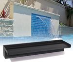 Blade Jet Waterfall Feature Fountain Cascade Modern Black Plastic Water Sheet