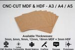 A3 A4 A5 MDF HDF sheets in 2,3,6,9,12,18mm thick mdf and High Density Fibreboard