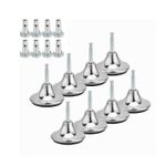 8 x Chrome Feet Bed Legs Gliders Glides Castors for Divan Bed Base Sofa Chair