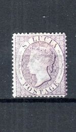 St lucia 1876 (6d) Queen Vicrtoria SG 17 MH
