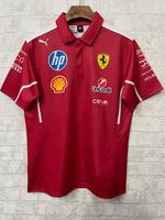 UK 2025 Ferrari F1 Clothing - T-shirts & Top Red Shirt Fashion