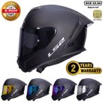 LS2 FF353 RAPID FULL FACE MOTORBIKE CRASH HELMET MATT BLACK DARK VISOR NEW MODEL