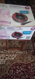 Easy Karaoke CD+Graphics All-in-One System Red Black Video Camera Microphone TV