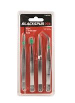 4 PC TWEEZER SET PRECISION TWEEZERS REPAIRS STAMPS CRAFTS MODEL MAKING