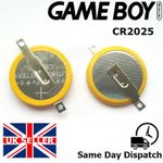 2 x Tabbed CR2025 3V Batteries Perfect for Game Boy Cartridge Replacement