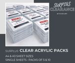 Clear Acrylic Surplus Sheets – A4 & A3 Perspex Plastic Sheets | Fast UK Delivery