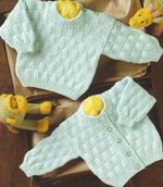 Easy Knit Baby Cardigan and Sweater Knitting Pattern in DK 12-22" 988