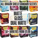 DRAGON SHIELD STANDARD CARD SLEEVES GLOSS / MATTE / DUAL MATTE 100 PER PACK