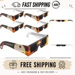 Lunt Solar Eclipse Glasses Pack of 5 - UV Protection for August 2026