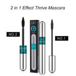 Vibely 4D 2-in-1 Mascara Waterproof Volume Length Curl Lash Smudge-Proof
