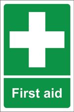 First aid Safety sign
