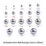A2 Stainless Steel Ball Bearings 1mm 2mm 3mm 4mm 5mm 6mm 8mm 9mm 10mm to 125mm
