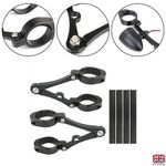 Universal Black Motorcycle Headlight Bracket Mount Clamp Fork Tube Holder (41mm)