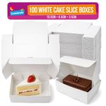 20-100pk White Single Cake Slice Boxes Individual Wedding Birthday Party Favour