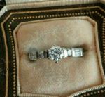 Solid 14K White Gold 2.20Ct Round Cut Diamond Engagement Ring Simulated Size 5