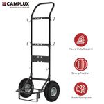 CAMPLUX Heavy Duty Gas Cylinder Trolley Water Heater Holder Stable Adjustable