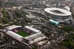 HIGHBURY AND EMIRATES STADIUM AERIAL PHOTO QUALITY PRINT ARSENAL FC